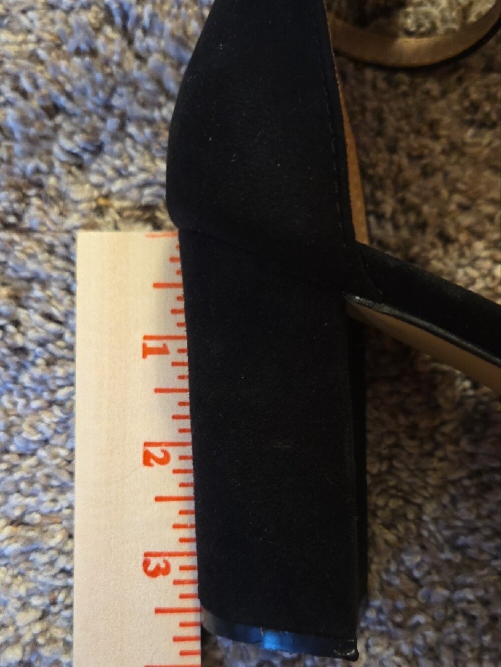 Steve Madden Black Suede Block Heel Sandals with Ankle Strap Size 9 - Picture 6 of 6